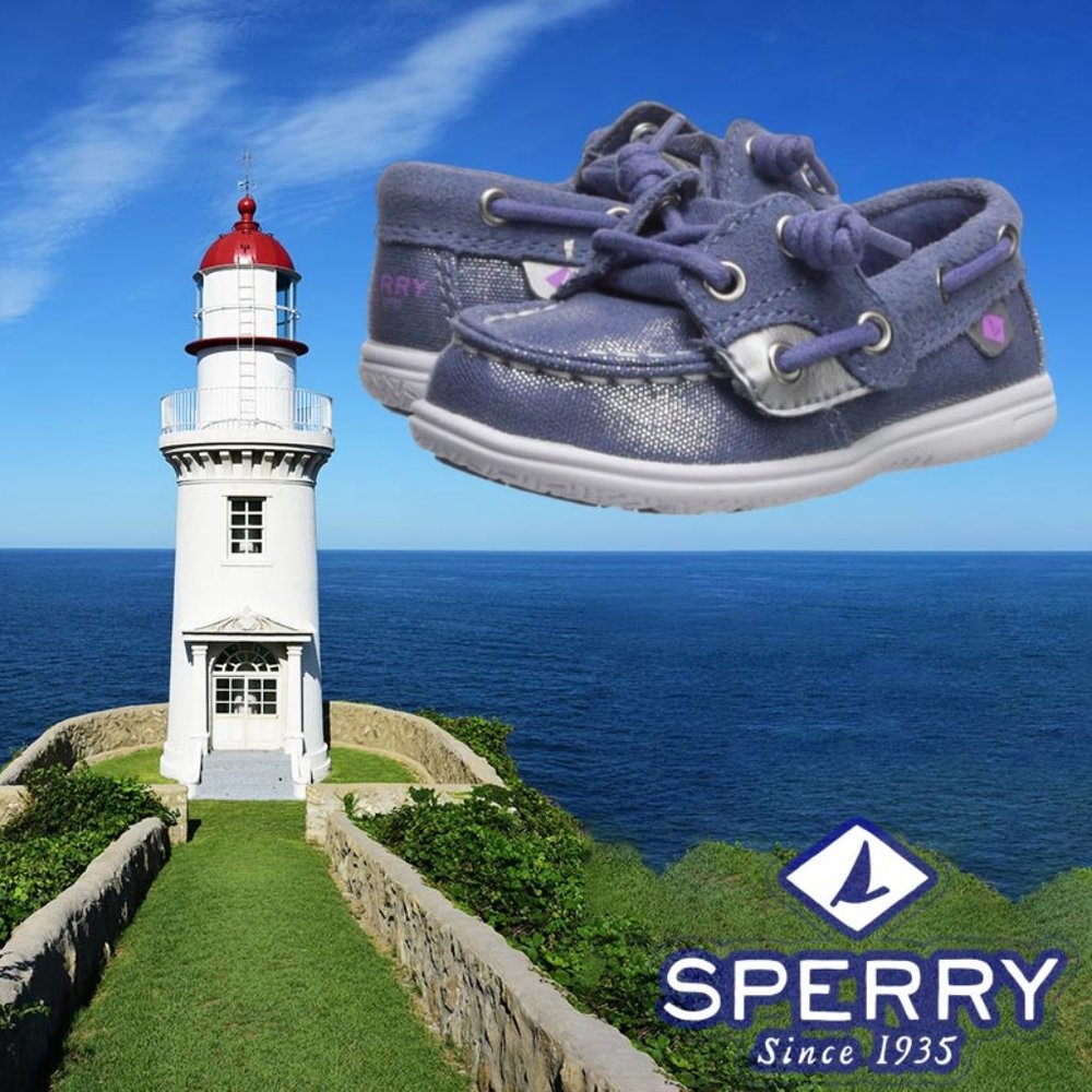 Sperry Kids Lilac Glitter Moccasins